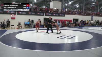 65 kg Champ. Rd Of 128 - Riese Thornberry, Wisconsin vs Cole Krutzfeldt, Regional Training Center South
