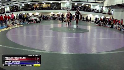 160A Cons. Round 2 - Janiya Brogan, West Liberty University vs Presley McCandlish, Lock Haven University