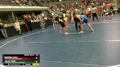 140 lbs Quarterfinal - Miles Hahn, Brookings Wrestling Associatio vs Dominic Holt, Jackson County Wrestling