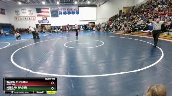 157 lbs Champ. Round 2 - Keegan Rager, Sheridan vs Talon Thoman, Riverton