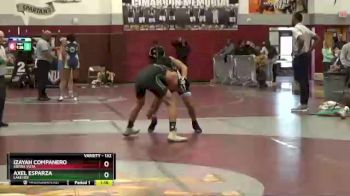 132 lbs Champ. Round 2 - Izayah Companero, Sierra Vista vs Axel Esparza, Lakeside