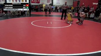 120 lbs 5th Place Match - Ryan Rose, Burlington Notre Dame vs Levi Evans, Mount Pleasant