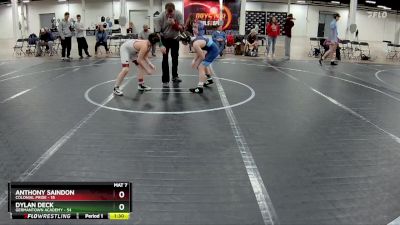 100 lbs Round 1 - Dylan Deck, Germantown Academy vs Anthony Saindon, Colonial Pride