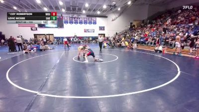 100 lbs Quarterfinal - Coy Robertson, Wheatland vs Levic McGee, Sage Valley Jr High