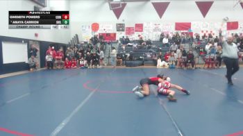 105 lbs Champ. Round 1 - Amaya Carrion, Shelton (Girls) vs Gweneth Powers, Castle Rock (Girls)