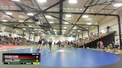 285 lbs Cons. Semi - Steven Flagg, Huntingdon College vs Michael Yerian, Marian University (IN)