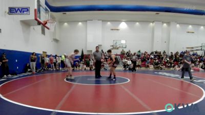 155 lbs Quarterfinal - Heph Butler, Mustang Bronco Wrestling Club vs Tyler Bryson, Harrah Little League Wrestling