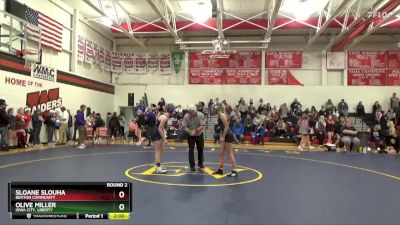 JV-4 lbs Round 2 - Sloane Slouha, Benton Community vs Olive Miller, Iowa City, Liberty