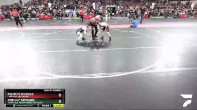 110 lbs Champ. Round 1 - Dominic McGuire, Janesville Youth Wrestling Club vs Ashton Scheele, Lakeland Predators