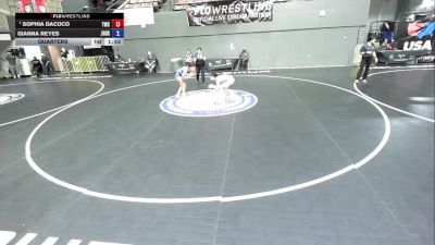 105 lbs Quarters - Sophia Dacoco, Tracy Wrestling Club vs Gianna Reyes, Justin Garza High School Wrestling