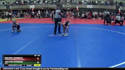 80 lbs Round 1 - Weston Downing, FWA vs Kolton Lehnertz, Wabasha-Kellogg-Alma-Pepin