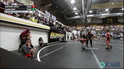 46 lbs Consi Of 8 #2 - Drayson Couch, Del City Little League Wrestling vs Alaina Bert, Del City Little League Wrestling
