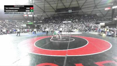 Boys 4A 144 lbs Champ. Round 2 - Mason Elliott, Emerald Ridge vs Eli Chmielewski, Issaquah