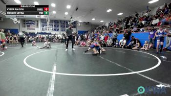 76 lbs Rr Rnd 1 - Kyzer Falcon, Division Bell Wrestling vs Brinley Leyba, Team Tulsa Wrestling Club