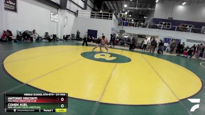 211 Max Round 3 - Cohen Auel, King William Youth Wrestling vs Antonio Visconti, Tallwood Wrestling Club