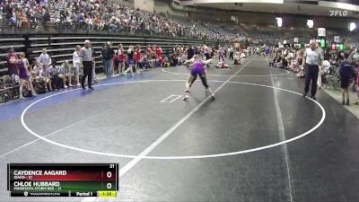 95 lbs Round 3 (6 Team) - Caydence Aagard, Idaho vs Chloe Hubbard, Minnesota Storm Red