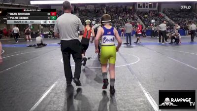 100 lbs 2nd Place Match - Beau Johnson, Smoky Valley vs Tyler Harris, Falcon Empire