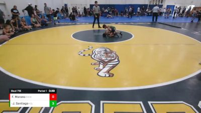 55 lbs Quarterfinal - Jesse Santiago, Hollister vs Fitz Legend Moreno, Red Wave Wrestling