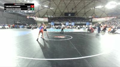 Girls 2A 120 lbs Champ. Round 1 - Brooklyn Brown, Aberdeen (Girls) vs Michelle Flores, Washington (Girls)