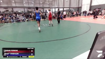 138 lbs Cons. Round 1 - Tannar Perkins, OR vs Grady VanDalen, WA