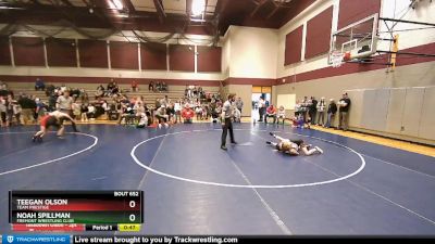 90 lbs Cons. Round 1 - Teegan Olson, Team Prestige vs Noah Spillman, Fremont Wrestling Club