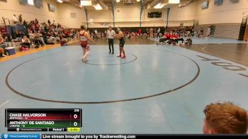 215 lbs Round 4 (10 Team) - Anthony De Santiago, Laramie vs Chase Halvorson, Berthoud