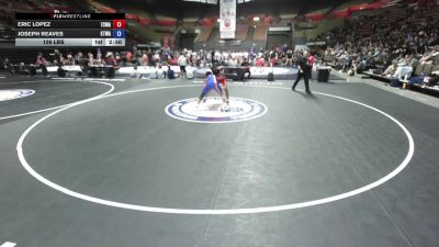 132 lbs Eric Lopez, TCWA - Tri-Counties Wrestling Association vs Joseph Reaves, KTWA-Kings-Tulare Wrestling Association