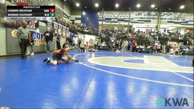 Rr Rnd 4 - Camden Beckham, Cowboy Wrestling Club vs Gunnar Coltharp, Harrah Little League Wrestling