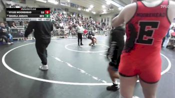 145 lbs Champ. Round 1 - Rylee Moorehead, Elsinore vs Sharla Andaya, Montclair