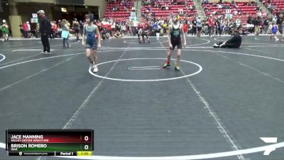 76 lbs Cons. Round 4 - Brison Romero, WAR vs Jace Manning, Valley Center Wrestling