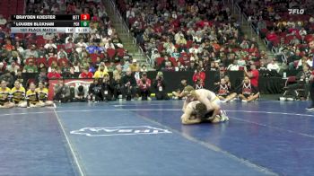 3A-190 lbs 1st Place Match - Brayden Koester, Bettendorf vs Louden Bloxham, Prairie, Cedar Rapids