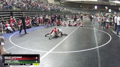 73 lbs Quarterfinals (8 Team) - Sydney Caven, South Dakota Lightning vs Kealey Hathaway, Nebraska Red