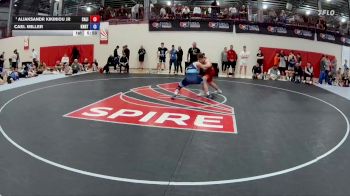 77 kg 3rd Place Match - Aliaksandr Kikiniou Jr, California vs Cael Miller, Knights RTC