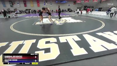 145 B Quarterfinal - Sabrina Sifuentez, Southern Oregon University vs Keaton Hood, Albion