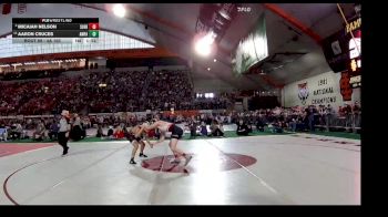 4A 150 lbs Champ. Round 1 - Micaiah Nelson, South Fremont vs Aaron Cruces, American Falls