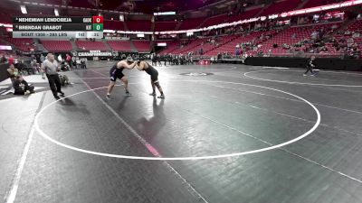 285 lbs 3rd Place Match - Nehemiah Lendobeja, Kaukauna vs Brendan Grabot, Kenosha Indian Trail