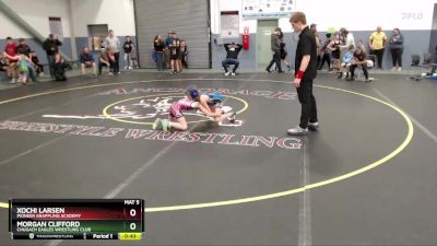 69 lbs 1st Place Match - Xochi Larsen, Pioneer Grappling Academy vs Morgan Clifford, Chugach Eagles Wrestling Club