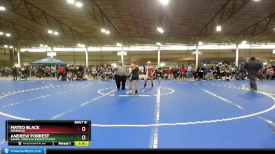 120 lbs Champ. Round 2 - Andrew Forrest, Nampa Christian Middle School vs Mateo Black, Homedale