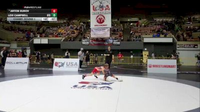 Novice Boys - 67 lbs Champ. Round 1 - Levi Campbell, Origin Training Center vs Artem Burov