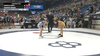 130 lbs Cons. Sub-rd Of 32 - Makayla Smith, Arizona vs Madison Heneks, Illinois