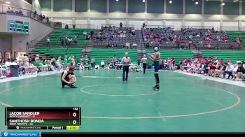 132 lbs Quarters & 1st Wb (16 Team) - Santhosh Bonda, West Forsyth vs Jacob Sandler, North Gwinnett