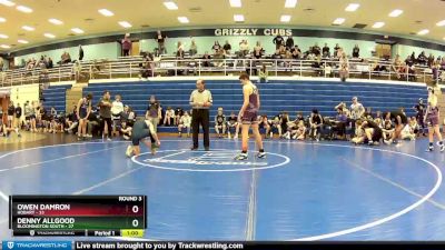 150 lbs Round 3 (4 Team) - Denny Allgood, Bloomington South vs Owen Damron, Hobart