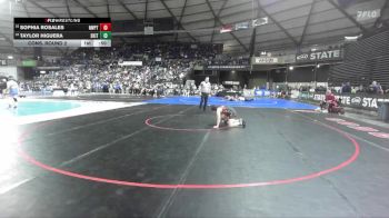 Girls 4A 140 lbs Cons. Round 2 - Taylor Higuera, South Kitsap (Girls) vs Sophia Rosales, Newport (Bellevue) (Girls)