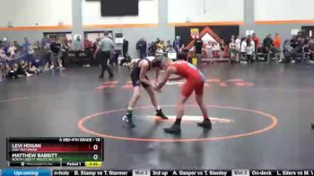 78 lbs Champ. Round 1 - Levi Hogan, East Buchanan vs Matthew Babbitt, North Liberty Wrestling Club