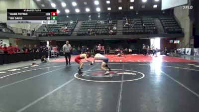 141 lbs Semifinal - Evan Potter, Southern Oregon vs Bo Davis, Corban University