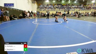 82-88 lbs Final - MaKinley McNabb, Chickasha Youth Wrestling vs Sophia Stephens, F-5 Grappling