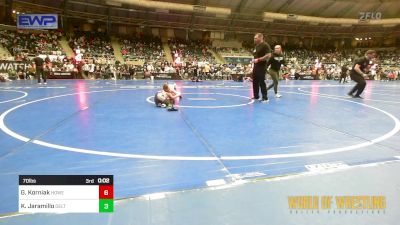 70 lbs Round Of 16 - Kasen Cargo, Backyard Brawlers Midwest vs Luke Harshman, Chase County Wrestling Club