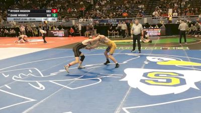 Cons. Round 1 - Ryder Higdon, Gretna East vs Zane Wesely, Wahoo