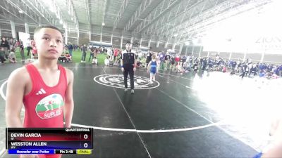 92 lbs Quarterfinal - Devin Garcia, ID vs Wesston Allen, WY