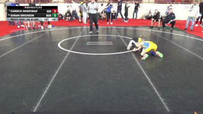 65_B lbs Round Of 32 - Carrick Wightman, Derry vs Josiah Erickson, Mahanoy Area